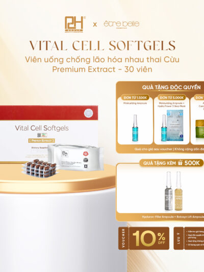 Vital Cell Softgels – Viên uống trắng da chống lão hóa Premium Extract