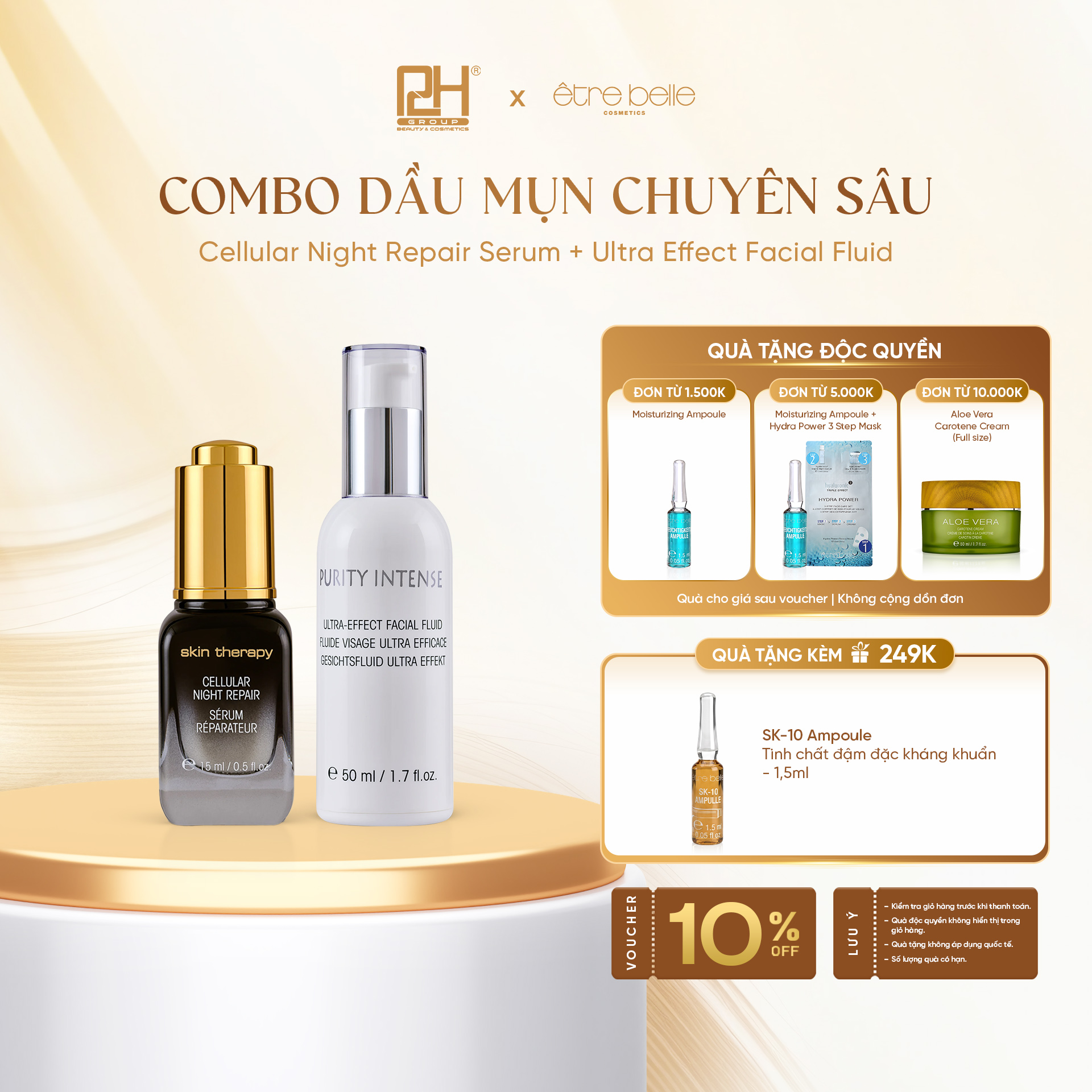 Bộ đôi làm dịu & phục hồi da mụn kích ứng